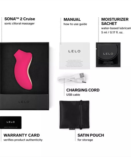 Pleasure nummer 26 van LELO: SONA 2 Cerise - Sonische stimulator Pleasure nummer 26 van LELO: SONA 2 Cerise - Sonische stimulator