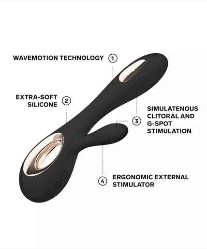 Pleasure nummer 23 van LELO: Soraya Wave Black - Rabbit Vibrator Pleasure nummer 23 van LELO: Soraya Wave Black - Rabbit Vibrator