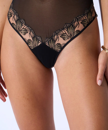 Atelier Amour Fleur Défendue bodysuit - Zwart Atelier Amour Fleur Défendue bodysuit - Zwart