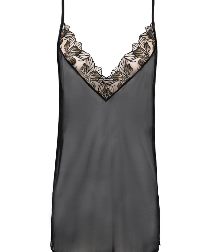 Atelier Amour Fleur Défendue Nachthemd - Zwart