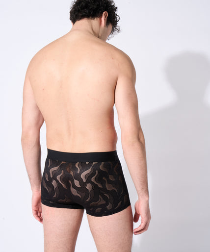 Atelier Amour – Herenboxershort met camouflageprint in zwart Atelier Amour – Herenboxershort met camouflageprint in zwart
