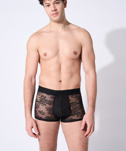 Atelier Amour – Herenboxershort met kant in zwart Atelier Amour – Herenboxershort met kant in zwart