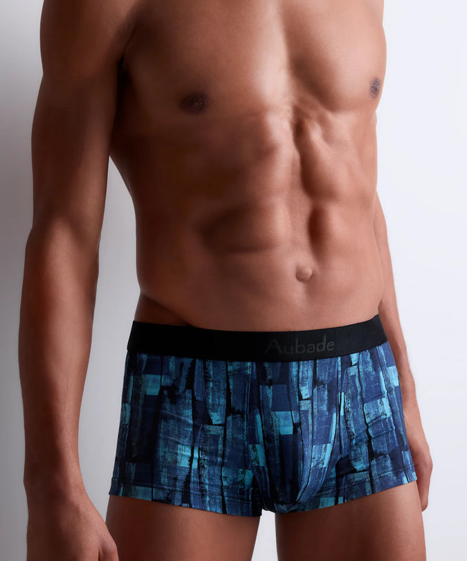 Aubade Heren Boxershort – in Denim Blue Print