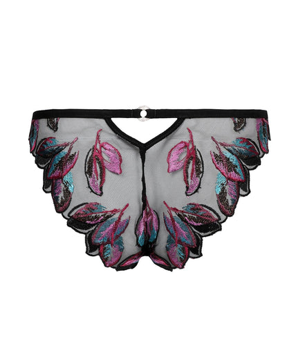 Atelier Amour – Oiseau de Paradis Slip - Zwart Atelier Amour Oiseau de Paradis Brief – Flowered - Pleasurements