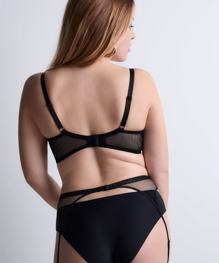 Aubade Sheer Emotion Suspender - Zwart Aubade Sheer Emotion Suspender Black - Pleasurements