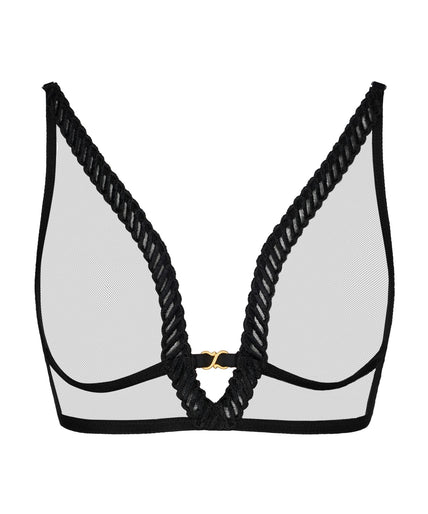 Sheer Emotion Triangle beha Zwart Aubade Sheer Emotion Triangle Bra Black - Pleasurements