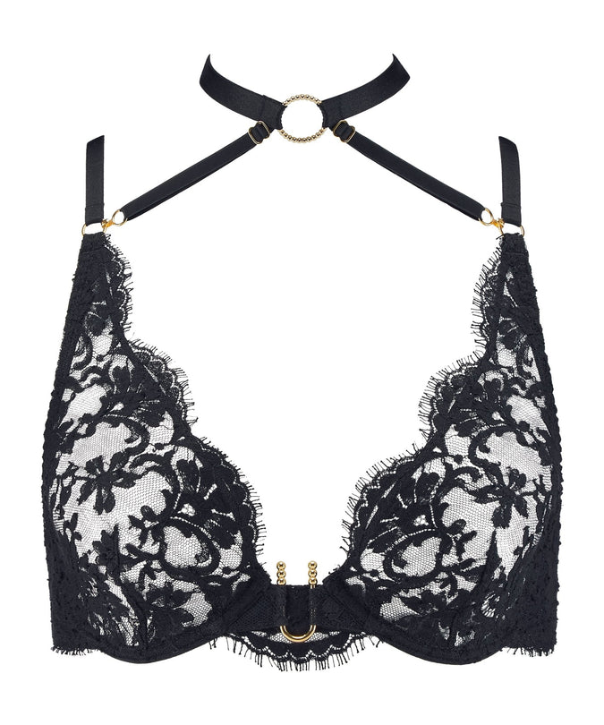 Aubade Under your Spell Underwired Triangle Bra in Black - Pleasurements