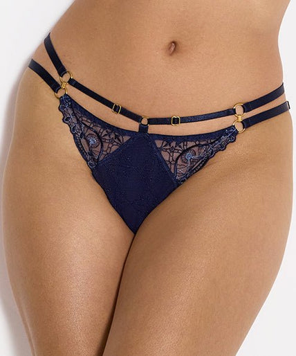 Bordelle Mari Open Back Brief Navy Blue Bordelle Mari Open Back Brief Navy Blue - Pleasurements