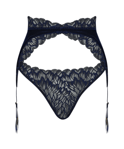 Azzurra Open Suspender Knicker Coco de Mer Azzurra Open Suspender Knicker - Pleasurements