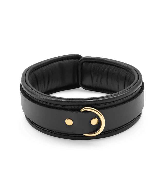Coco de Mer Black Leather Collar - Pleasurements