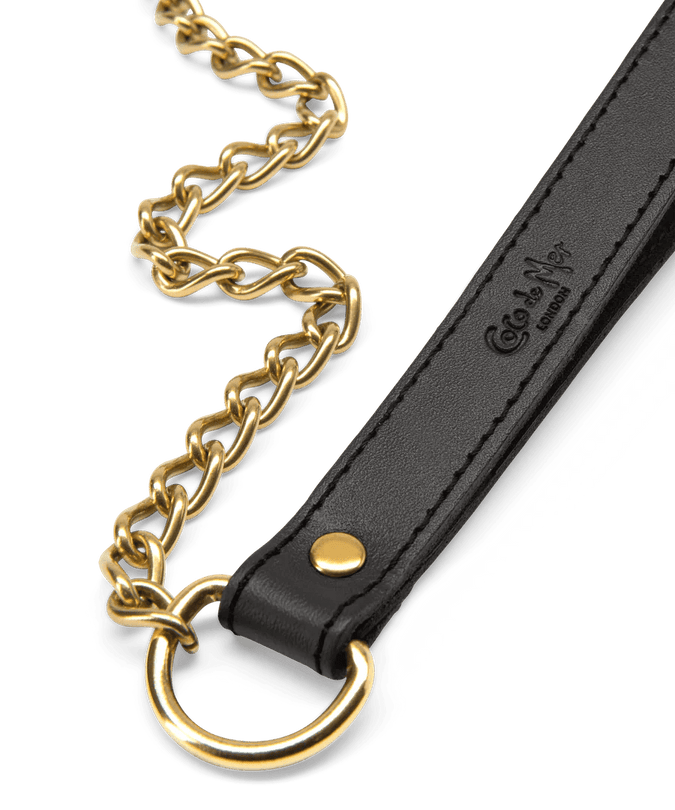 Coco de Mer Black Leather Lead - Pleasurements