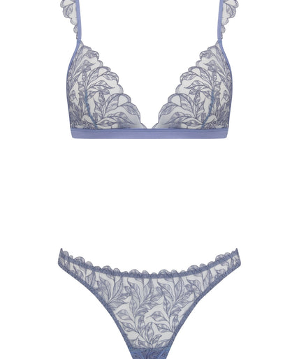 Coco de Mer Elandra Triangle BH in zacht poederblauw Coco de Mer Elandra Triangle Bra in soft powder blue - Pleasurements