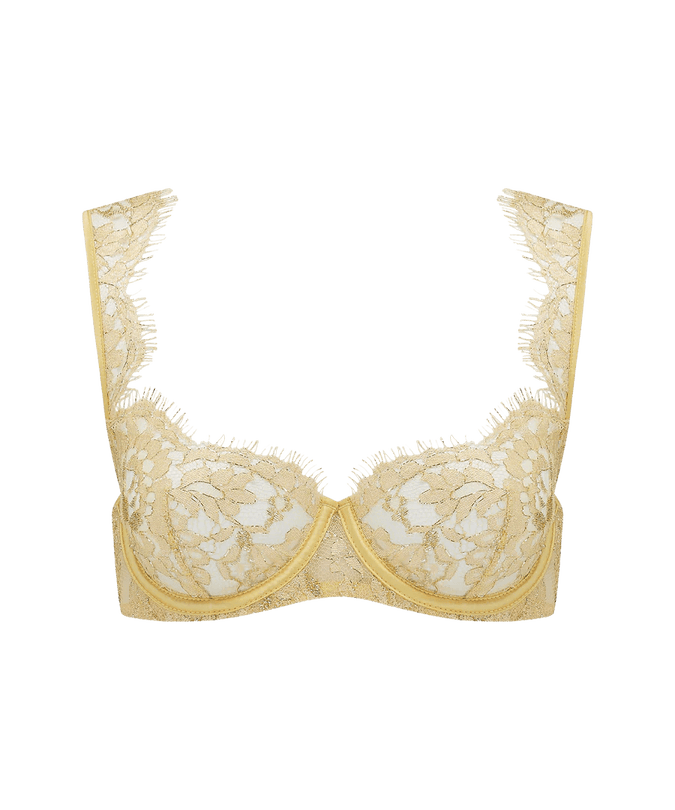 Coco de Mer Fiorella Balcony Bra Gold - Pleasurements