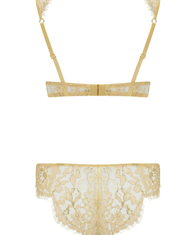 Coco de Mer Fiorella Balcony Bra Gold - Pleasurements