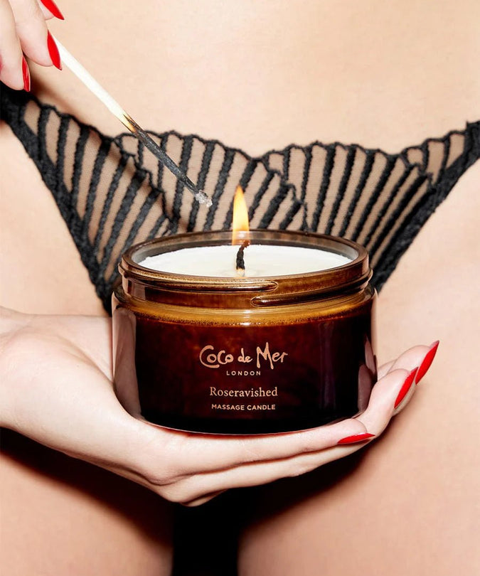 Coco de Mer Roseravished Massage Candle 200g - Pleasurements