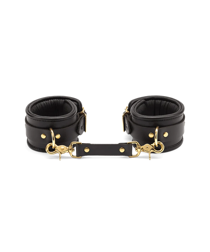 Black Leather Ankle Cuffs Black Leather Ankle Cuffs
