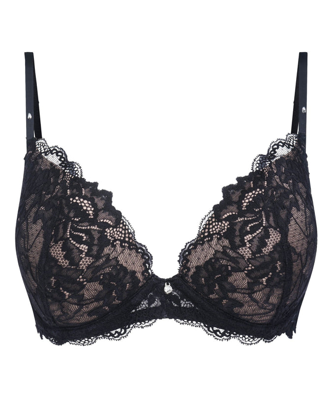 Heavenly Push - Up Bra Black - Pleasurements