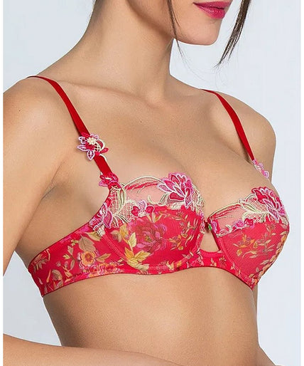 Balconette BH Foret Rubis (prachtig robijnrood) Lise Charmel Balconette Bra Foret Rubis (Beautiful ruby red) - Pleasurements