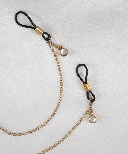 Sylvie Monthulé borstketting met liefdesroosdesign in goud Sylvie Monthulé Breast Necklace Love Rose Design Gold - Pleasurements