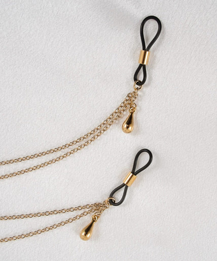 Sylvie Monthulé borstketting met zeemeerminmotief, goudkleurig design Sylvie Monthulé Breast Necklace Song of Mermaid Design Gold - Pleasurements