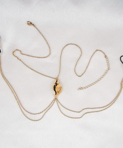 Sylvie Monthulé Borst Oceaan van Strelingen Ketting Design Goud Sylvie Monthulé Breast Ocean of Caresses Necklace Design Gold - Pleasurements