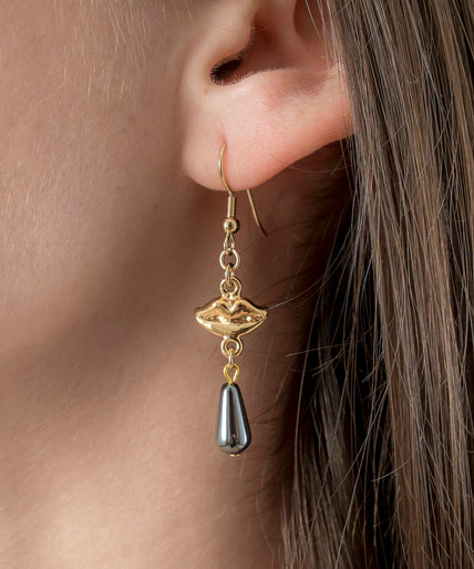 Sylvie Monthulé Lovely Kisses Design Oorbellen Goud Sylvie Monthulé Lovely Kisses Design Earrings Gold - Pleasurements