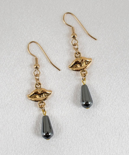 Sylvie Monthulé Lovely Kisses Design Oorbellen Goud Sylvie Monthulé Lovely Kisses Design Earrings Gold - Pleasurements