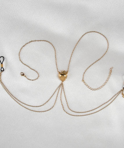 Sylvie Monthulé ketting met gecrunched appelgoud Sylvie Monthulé necklace crunched apple Gold - Pleasurements