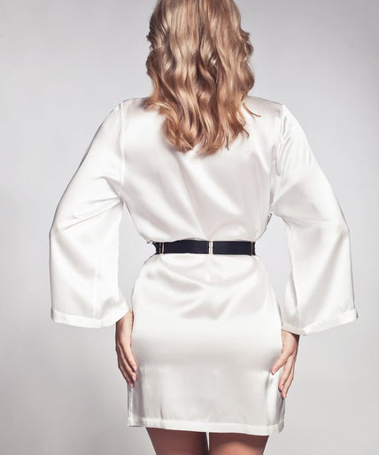 Marjolaine Laser Zijden Kimono Ivoor 100% Zijde! Marjolaine Laser Silk Kimono Ivory - Pleasurements