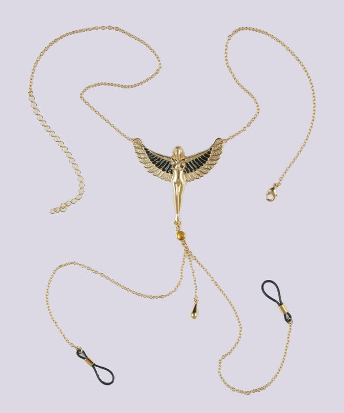 Sylvie Monthulé Breasts Necklace The Breath of Isis Design Gold - Pleasurements