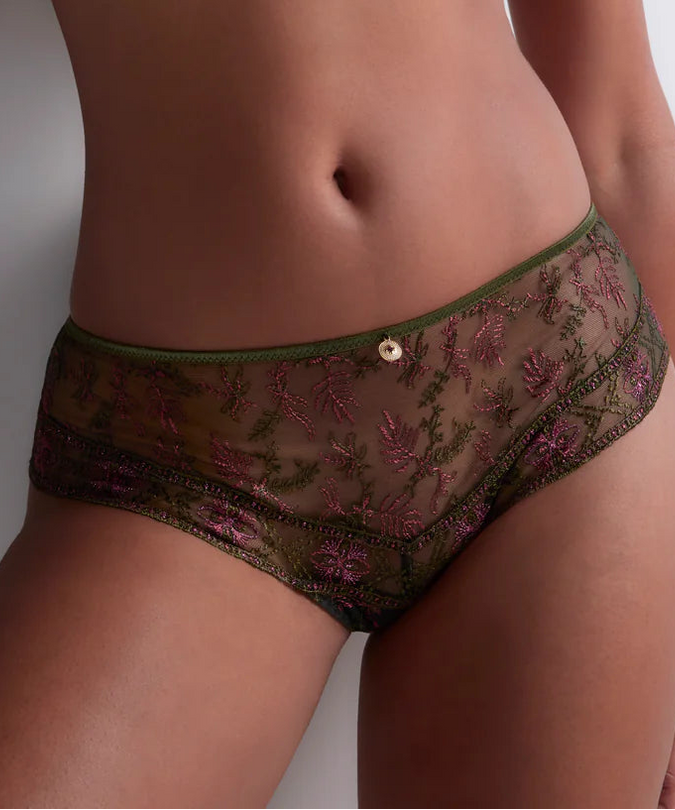 Aubade Sounds of Heart Cheeky Brief - Dark Garden