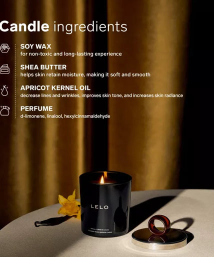 Plezier nummer 15 van LELO: Massage Kaars met vanille en cacao crème