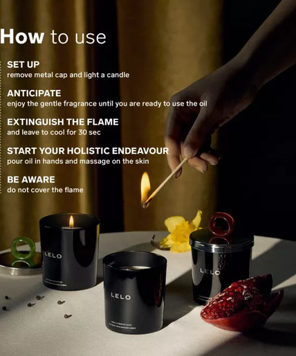 Plezier nummer 15 van LELO: Massage Kaars met vanille en cacao crème