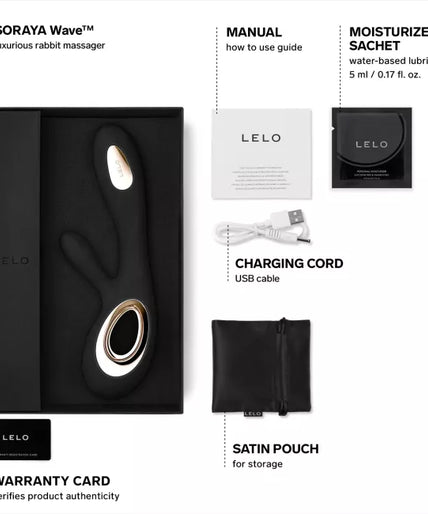 Pleasure nummer 23 van LELO: Soraya Wave Black - Rabbit Vibrator