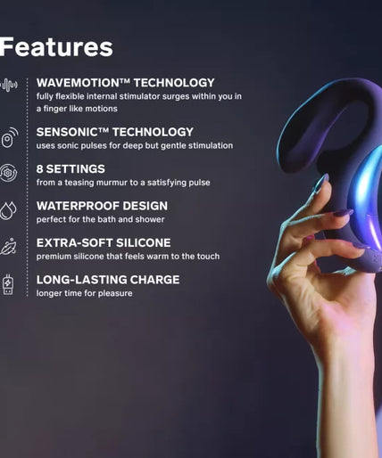 Pleasure nummer 20 van LELO: ENIGMA Wave Black - Sonische vibrator