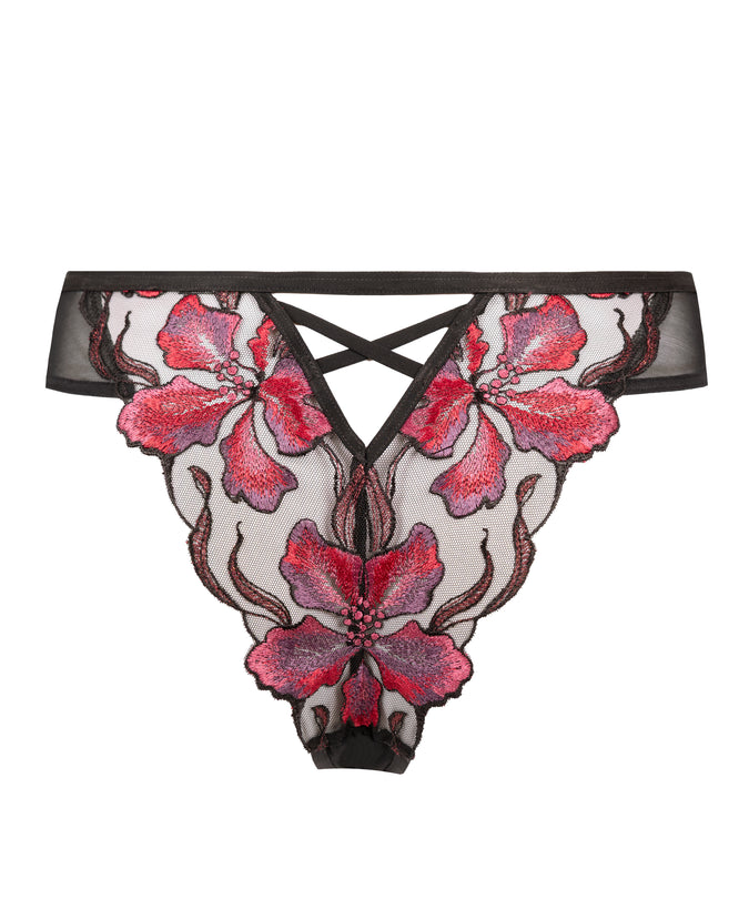 Atelier Amour – Dernier Frisson Tanga - Zwart & Rood