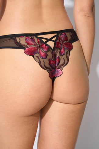 Atelier Amour – Dernier Frisson Tanga - Zwart & Rood