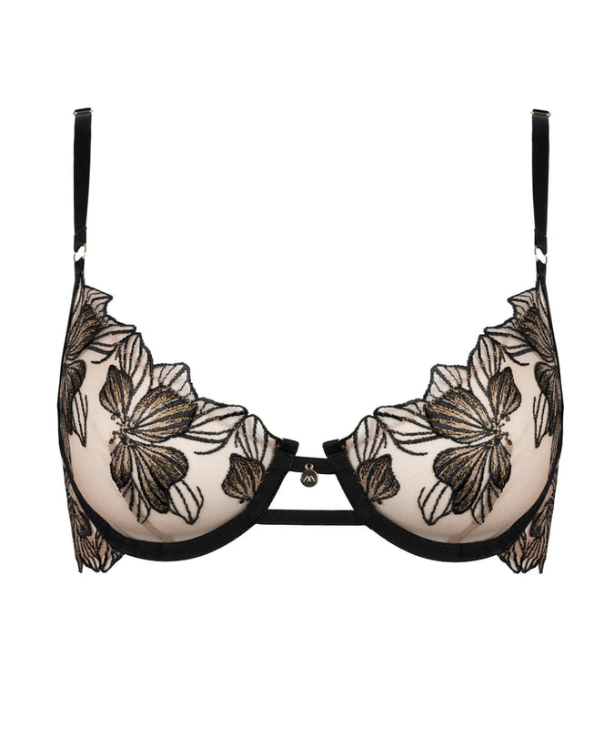 Atelier Amour Fleur Défendue Halve Cup Bh - Zwart