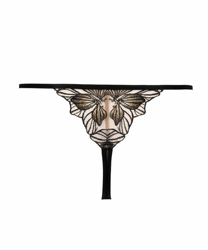 Atelier Amour Fleur Défendue String - Zwart