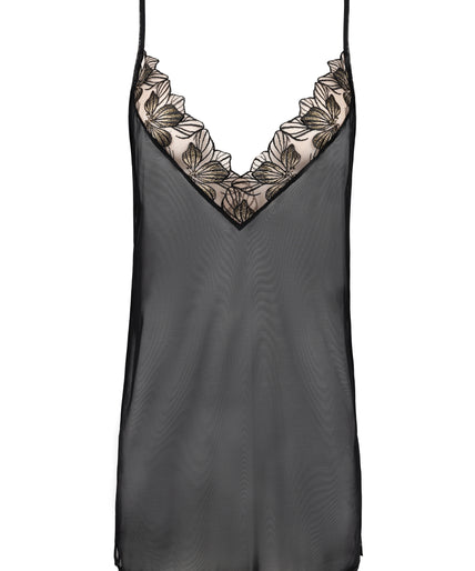 Atelier Amour Fleur Défendue Nachthemd - Zwart
