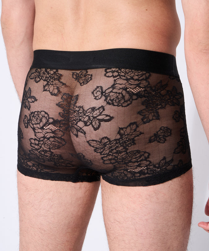Atelier Amour – Herenboxershort met kant in zwart