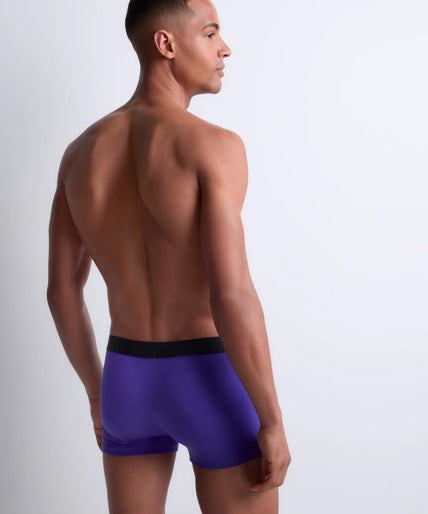 Aubade Heren Boxershorts – Twee stuks, bloemenprint & paars