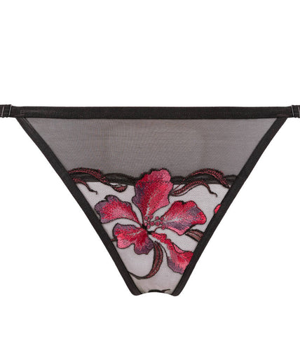 Atelier Amour – Dernier Frisson Open Slip - Zwart & Rood