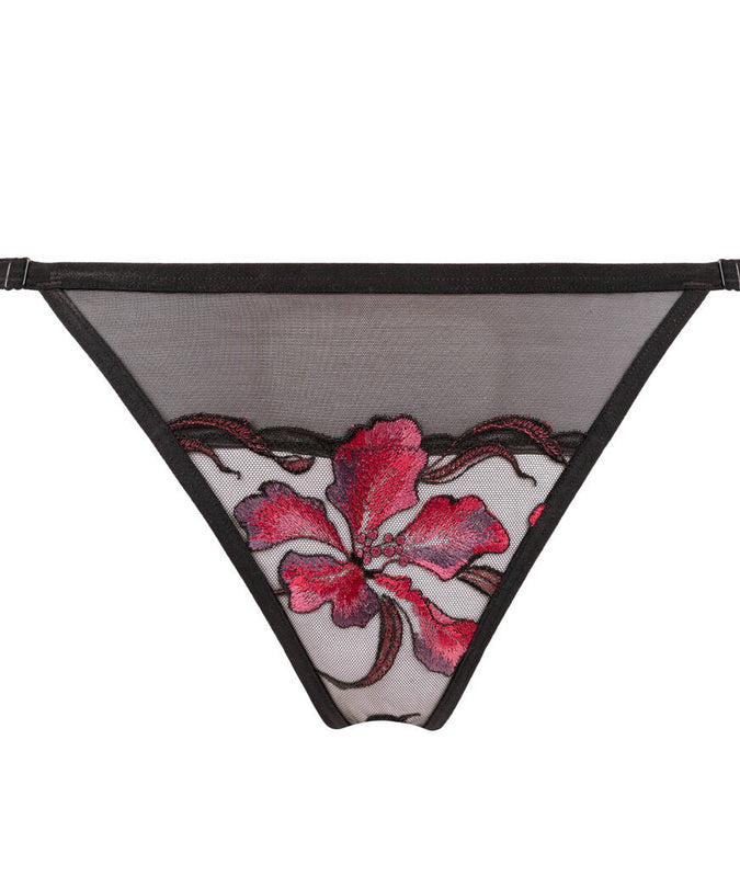 Atelier Amour – Dernier Frisson Open Slip - Zwart & Rood