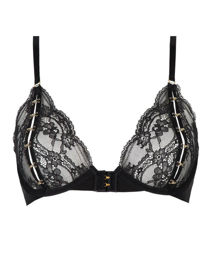 Atelier Amour Evasion Sensuelle Wired Triangle Bra - Black - Pleasurements