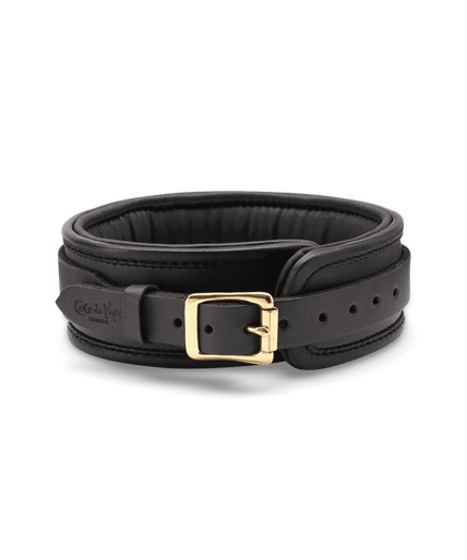 Coco de Mer Black Leather Collar - Pleasurements