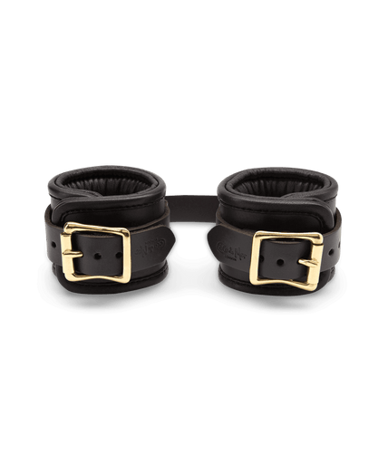 Coco de Mer Black Leather Wrist Cuffs - Pleasurements