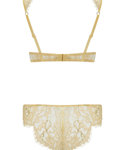 Coco de Mer Fiorella Balcony Bra Gold - Pleasurements