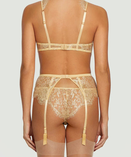 Coco de Mer Fiorella Brazilian Knicker Gold - Pleasurements