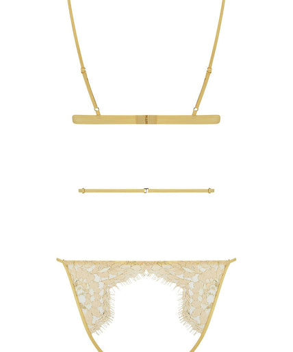 Coco de Mer Fiorella Playsuit Gold - Pleasurements